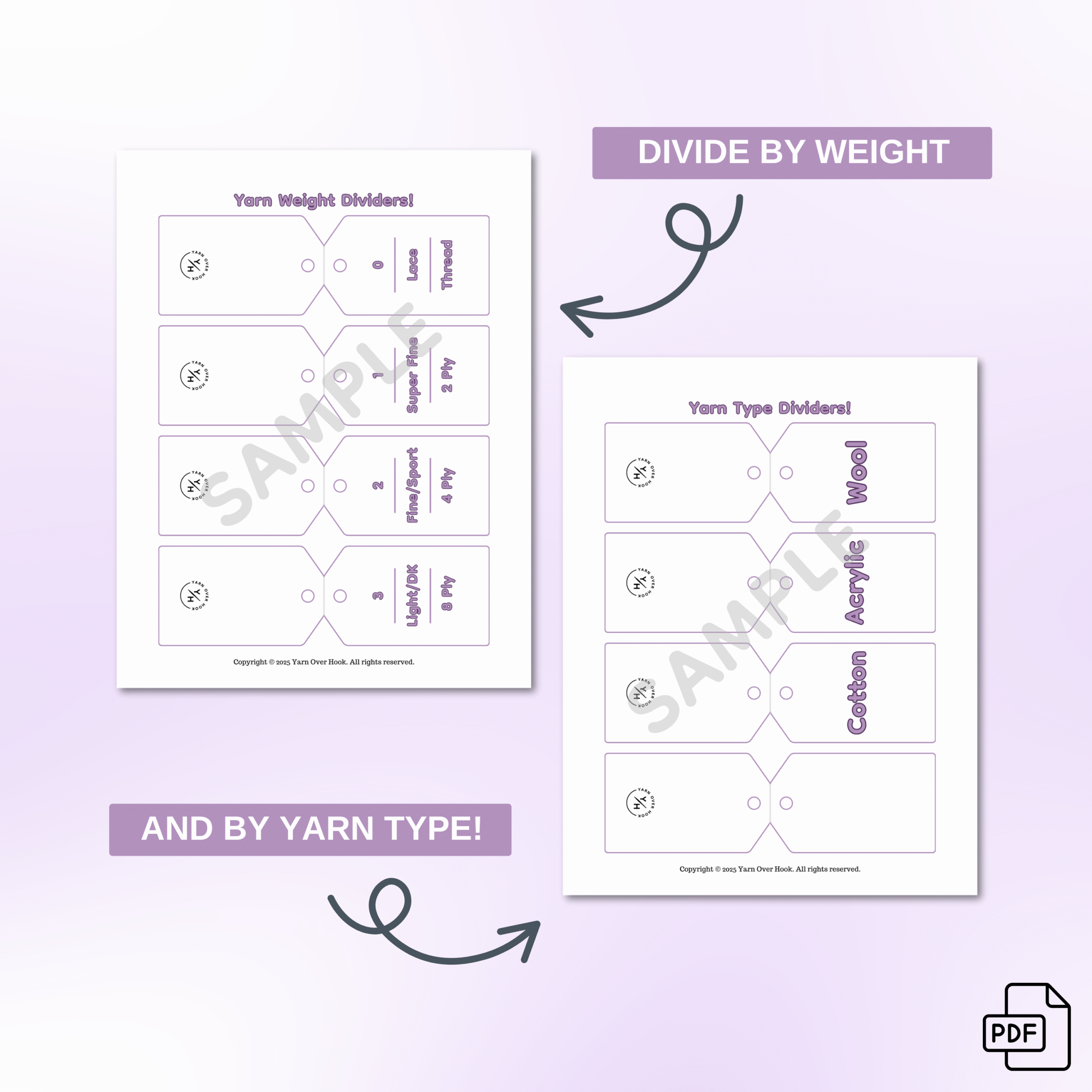 Printable Yarn Cataloging Tags | Yarn Organization System (Free PDF) - Image 4