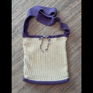 Plain Mesh Messenger Bag Crochet Pattern | Easy DIY Market Bag PDF