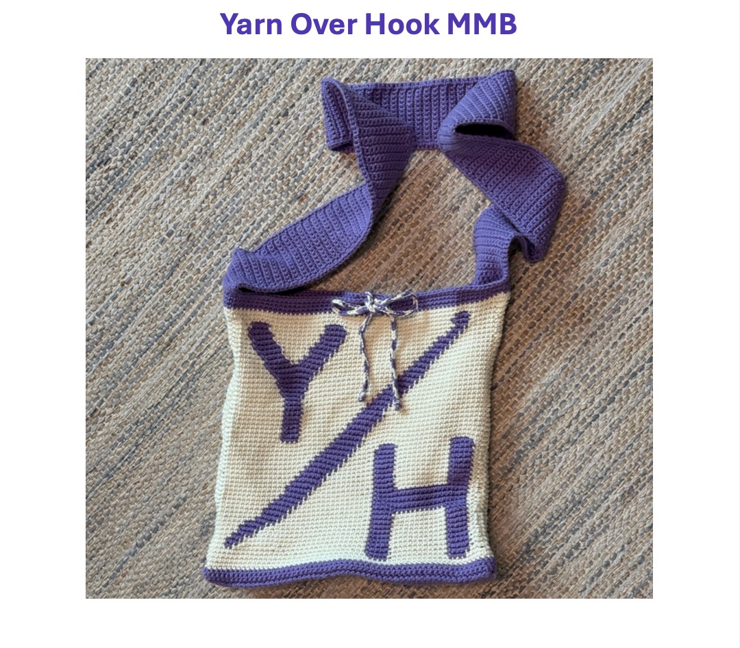 Yarn Over Hook Mesh Messenger Bag Crochet Pattern (PDF Download)