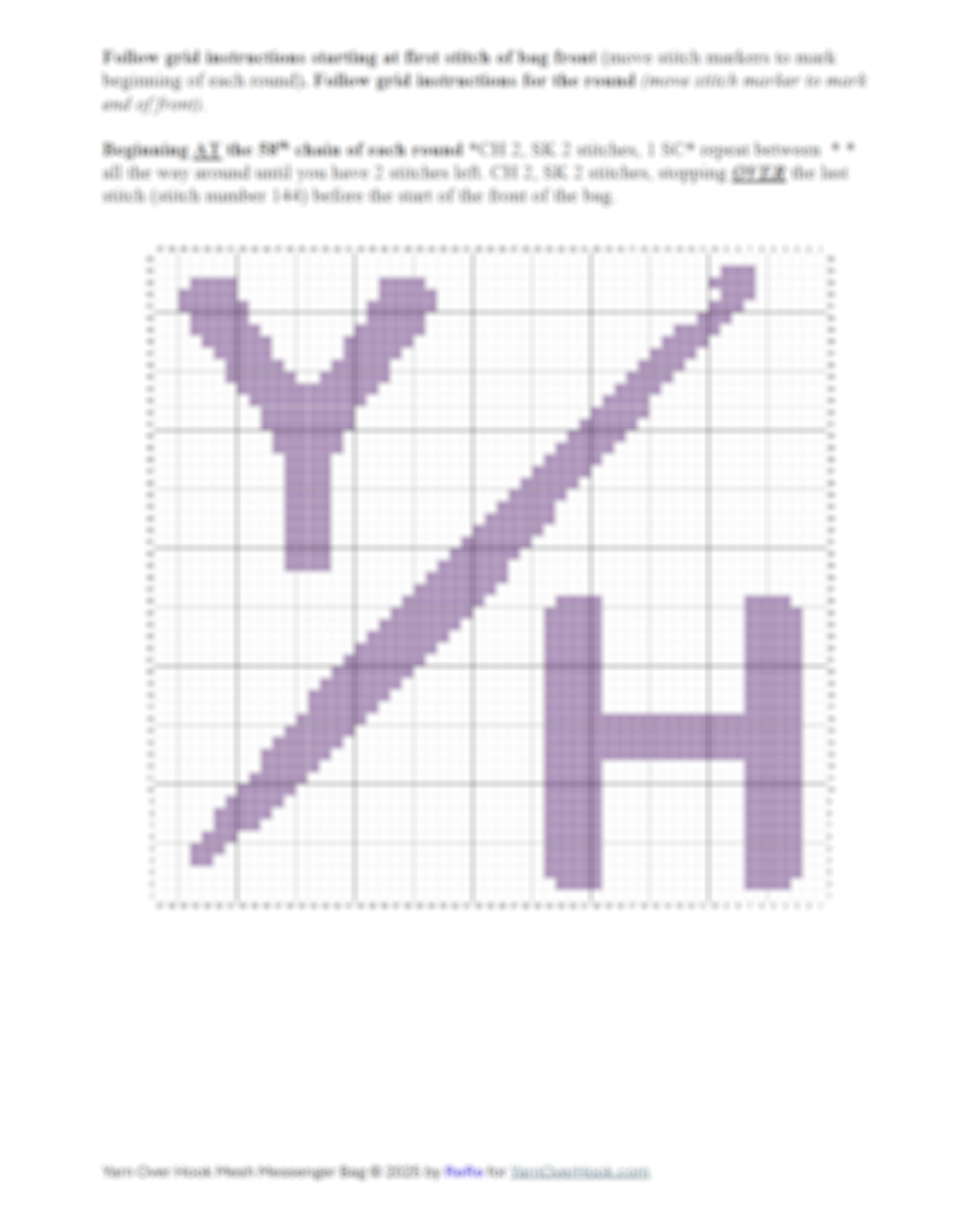 Yarn Over Hook Mesh Messenger Bag Crochet Pattern (PDF Download) - Image 5