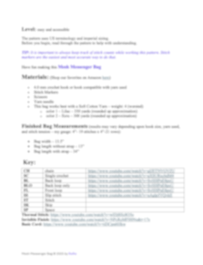 Plain Mesh Messenger Bag Crochet Pattern | Easy DIY Market Bag PDF - Image 2