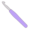 A Purple Crochet Hook Icon