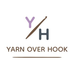 Yarn Over Hook logo featuring a crochet hook forming the diagonal stroke between the letters Y and H