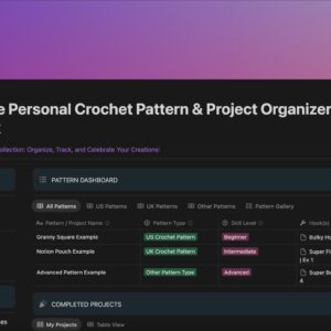 The Personal Crochet Pattern & Project Organizer by Yarn Over Hook